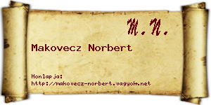 Makovecz Norbert névjegykártya