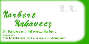 norbert makovecz business card